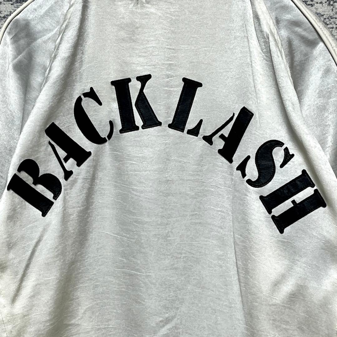 バックラッシュ 名作！　スカルｘロゴのリバーシブルスカジャン　Ｌサイズ　希少
