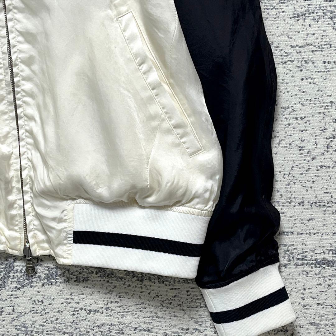 バックラッシュ 名作！　スカルｘロゴのリバーシブルスカジャン　Ｌサイズ　希少