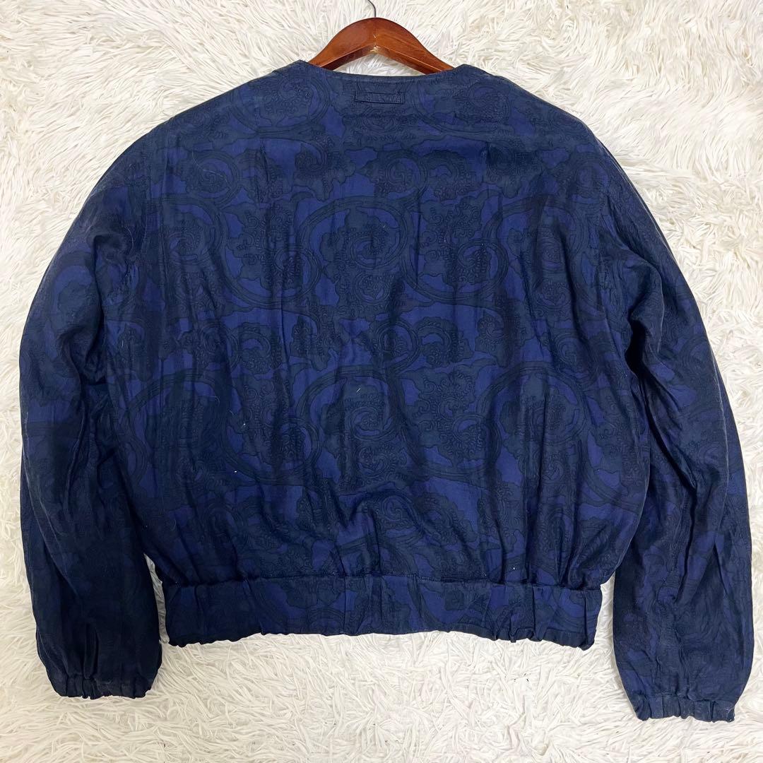 サスクワッチファブリックス MA-1 ノーカラー リバーシブル 総柄 刺繍 秋