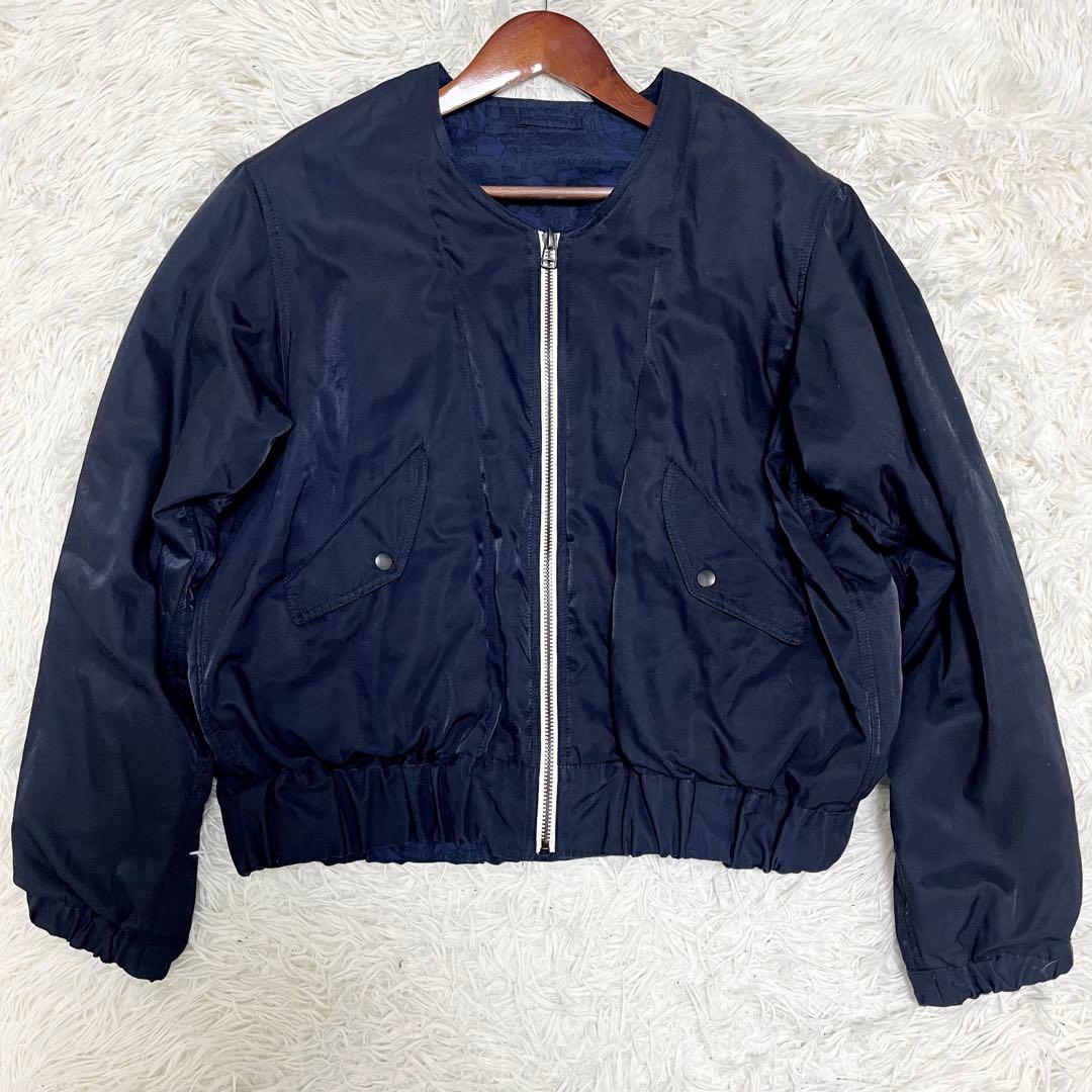 サスクワッチファブリックス MA-1 ノーカラー リバーシブル 総柄 刺繍 秋