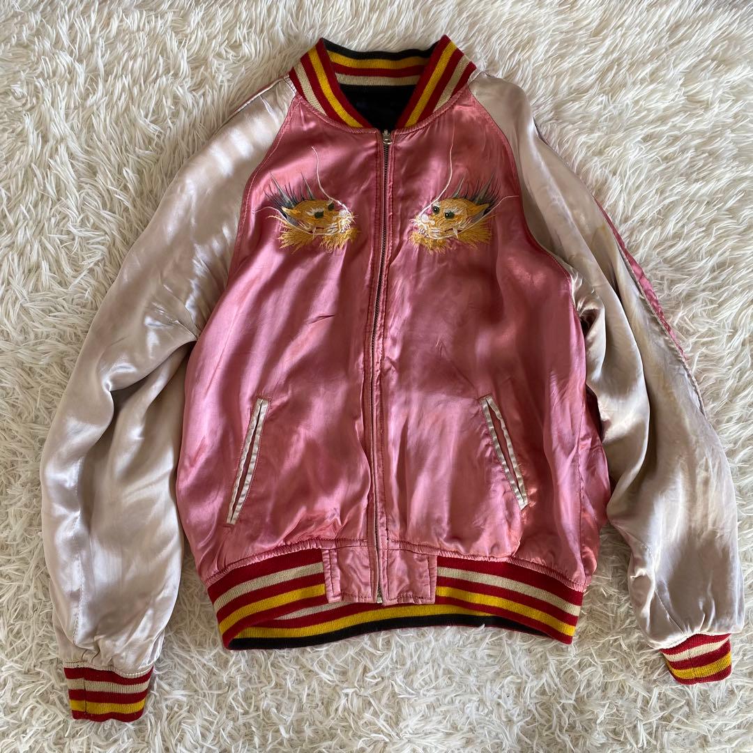 ヒューストン スカジャン リバーシブル 別珍 刺繍