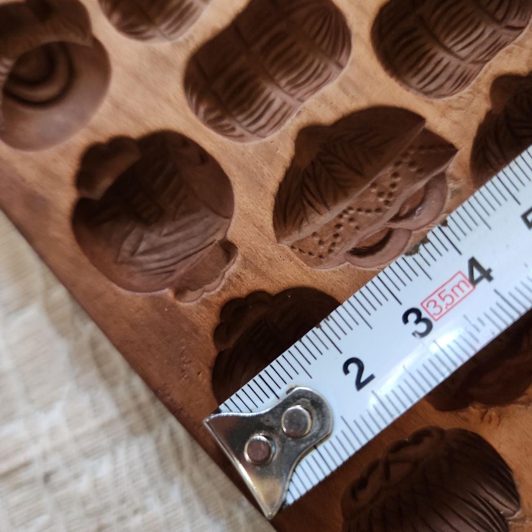 砂*薇様 菓子木型-204　古い 木型 菓子型 和菓子 木製 古道具 古物
