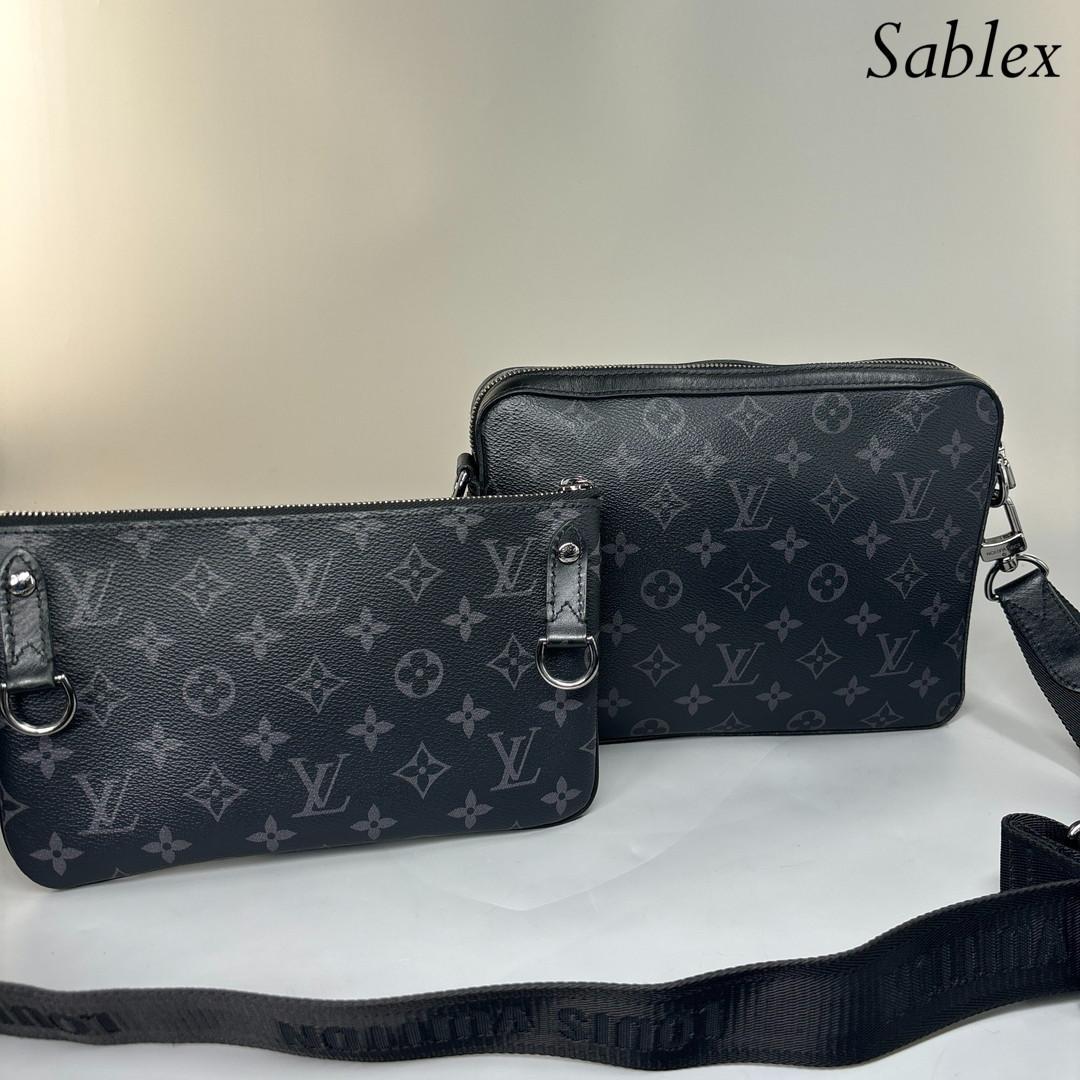 【極美品】ルイヴィトン モノグラムエクリプス トリオメッセンジャー M69443