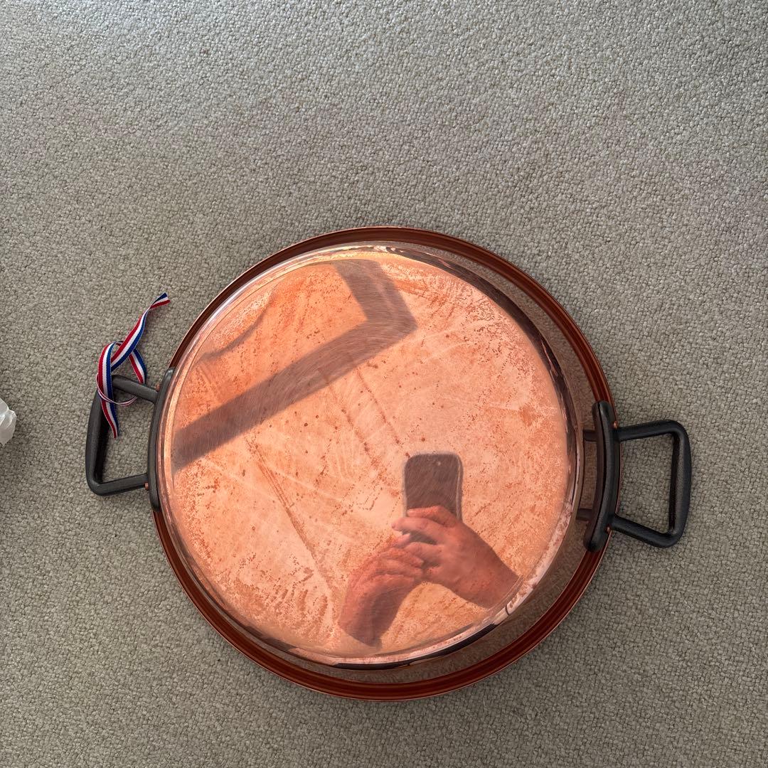 Cuivres France（キュイーヴル・フランス） 銅製両手鍋 保存袋付き