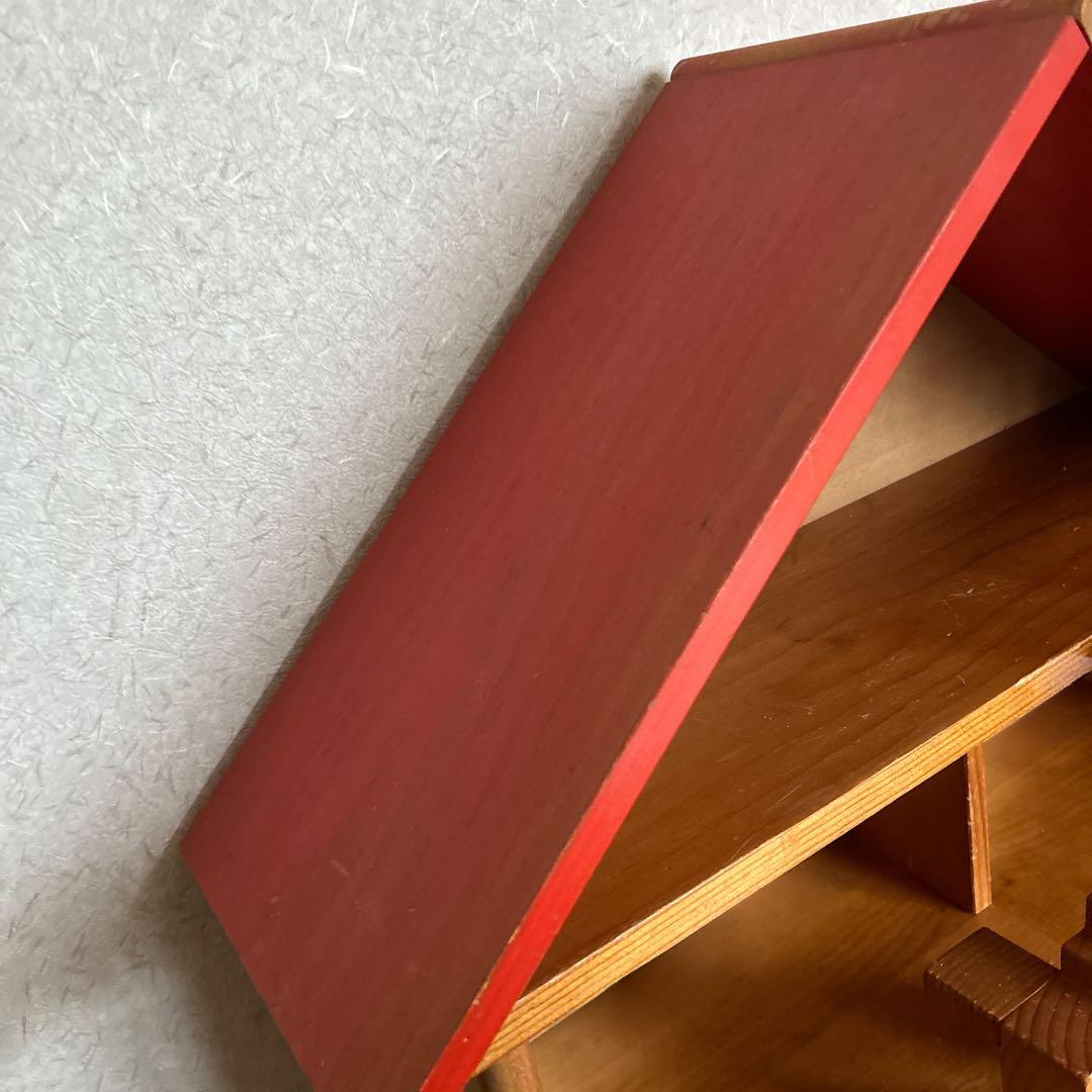 は*こ様 バウアー社 ドールハウス 赤い屋根 木製　ニキティキ　家具セット