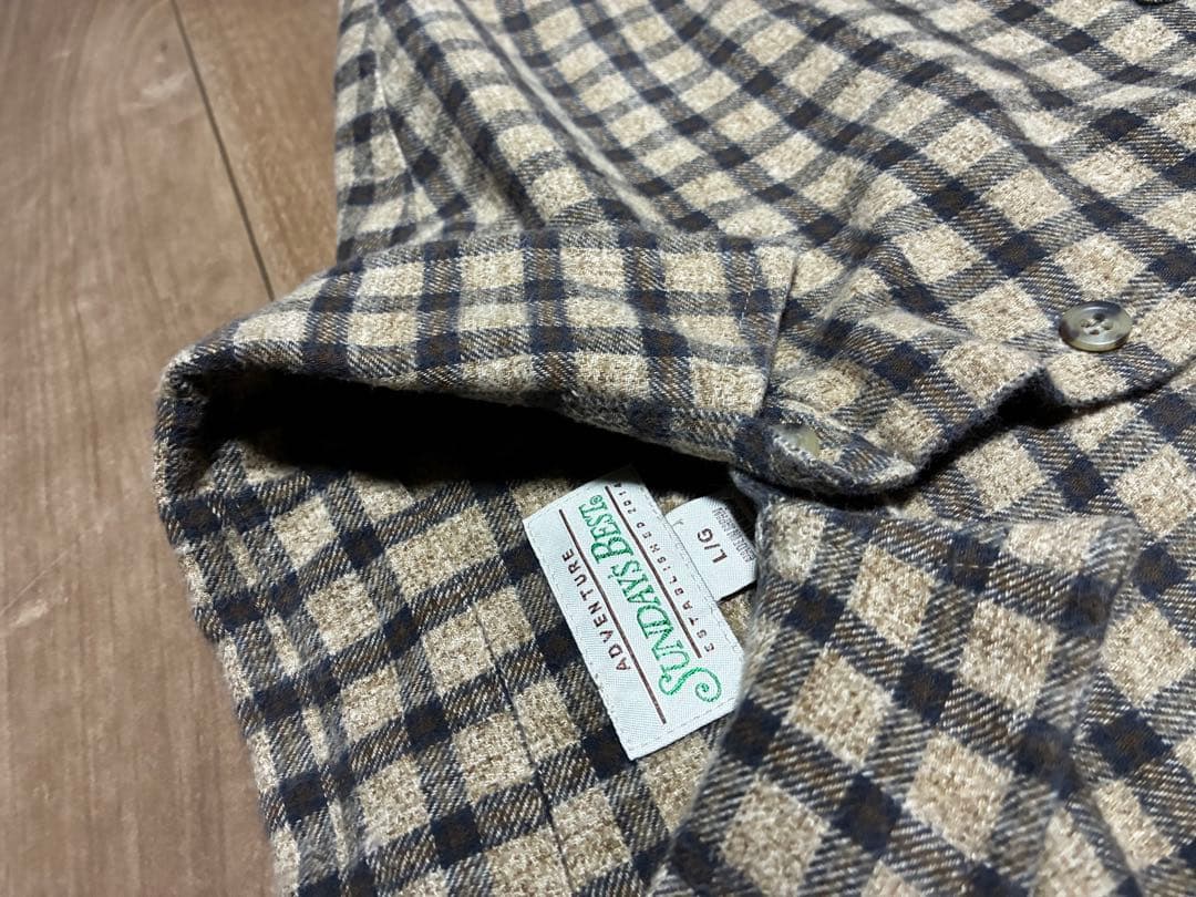 名品 SUNDAYS BEST / フランネルシャツ/Lサイズ