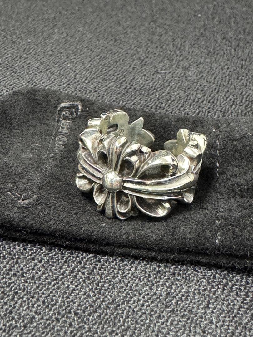 クロムハーツ ダブルフローラルクロスリング