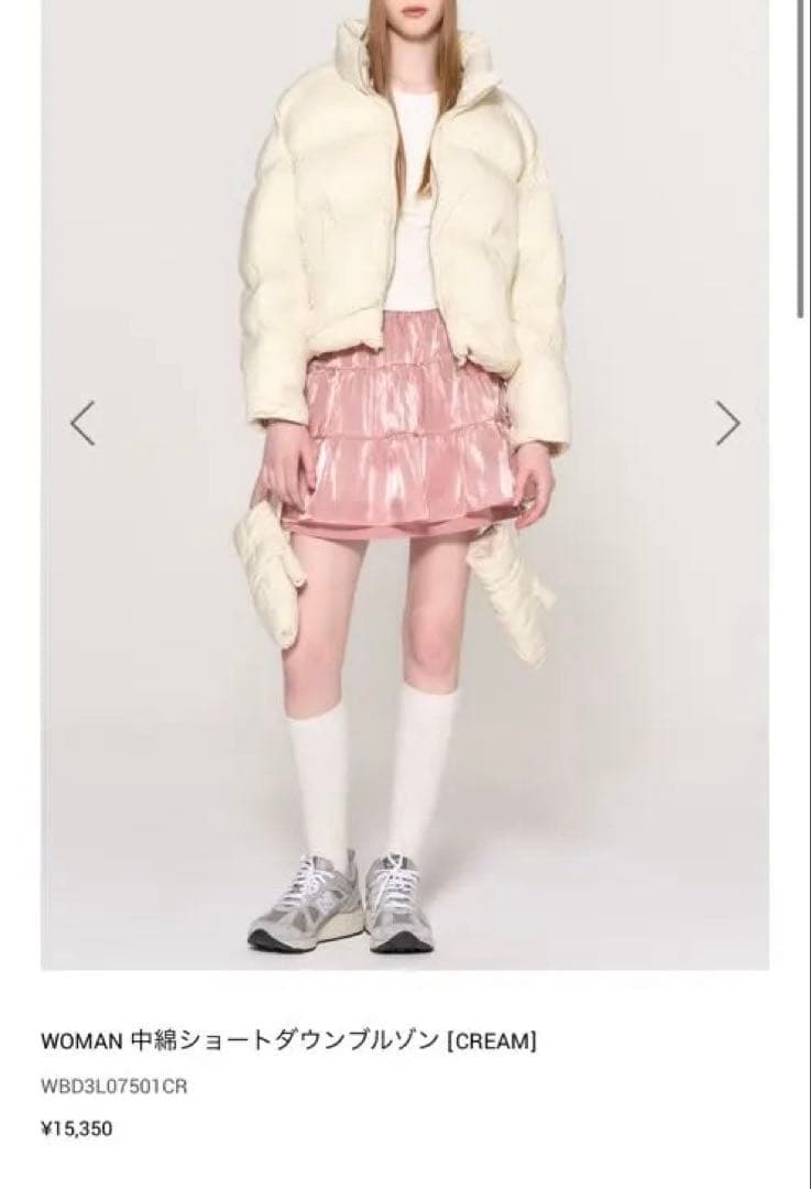 GENERAL IDEA 中綿ショートダウンジャケット CREAM