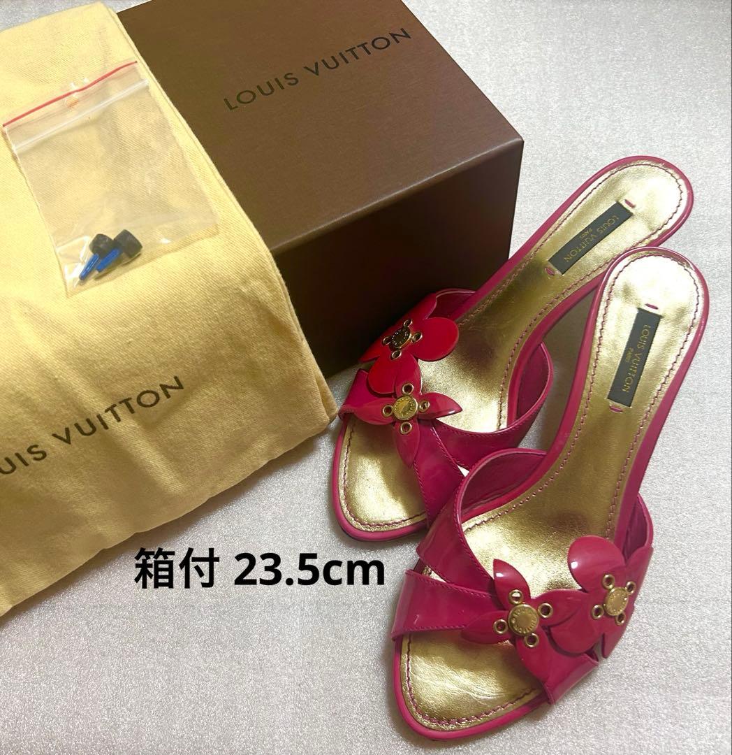 LOUIS VUITTON ピンク フラワー ミュール