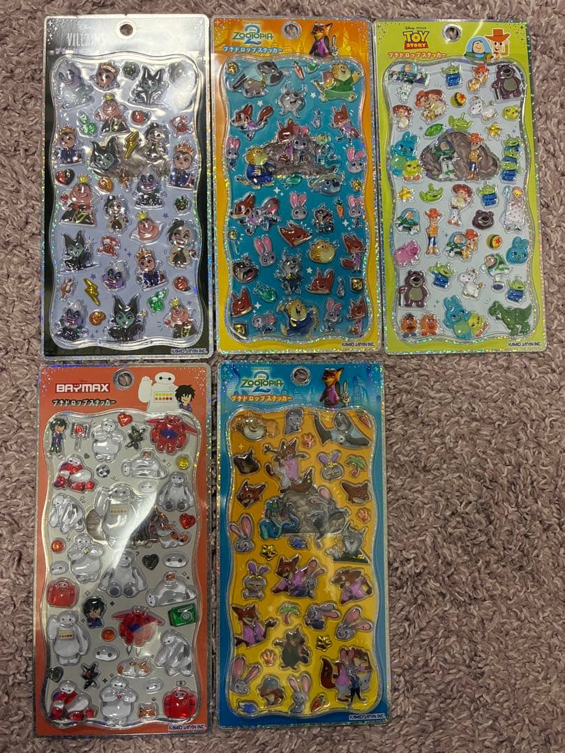 ま*️様 プチドロップステッカー　ディズニー　5枚