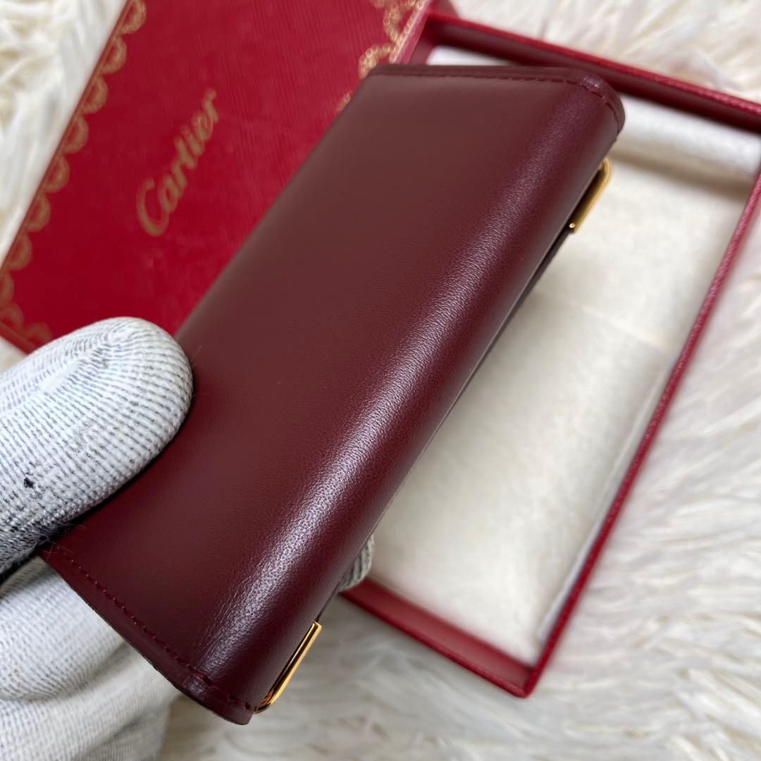 【未使用】 カルティエ キーケース マストライン ボルドー