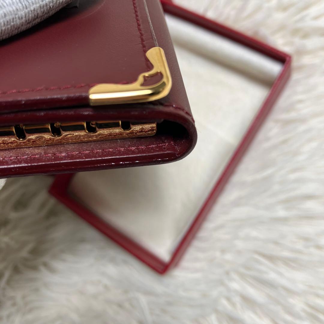 【未使用】 カルティエ キーケース マストライン ボルドー