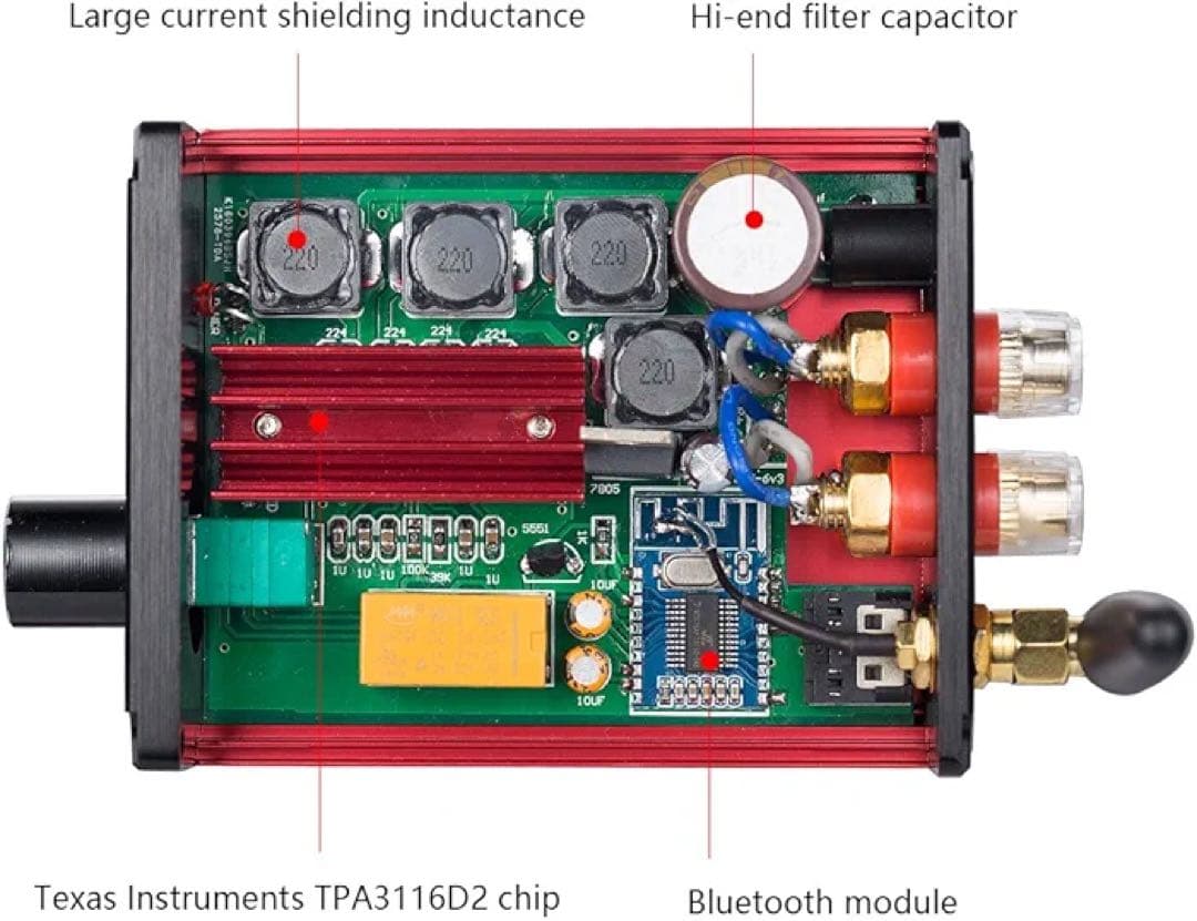 ♦️100ワット Bluetooth 4.2 Miniデジタルアンプ ステレオ