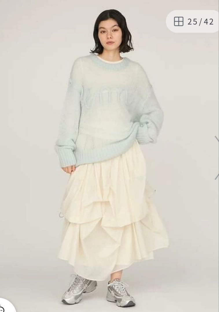 【完売】emmi タックドロストボリュームスカート