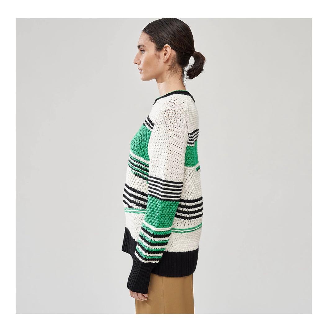 新品　デプレ　ミックスステッチ クルーネックプルオーバーニット　caban