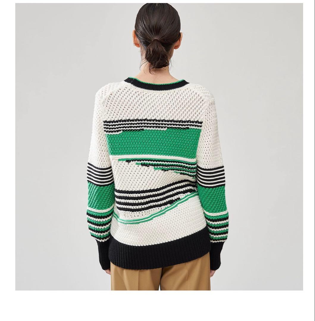 新品　デプレ　ミックスステッチ クルーネックプルオーバーニット　caban