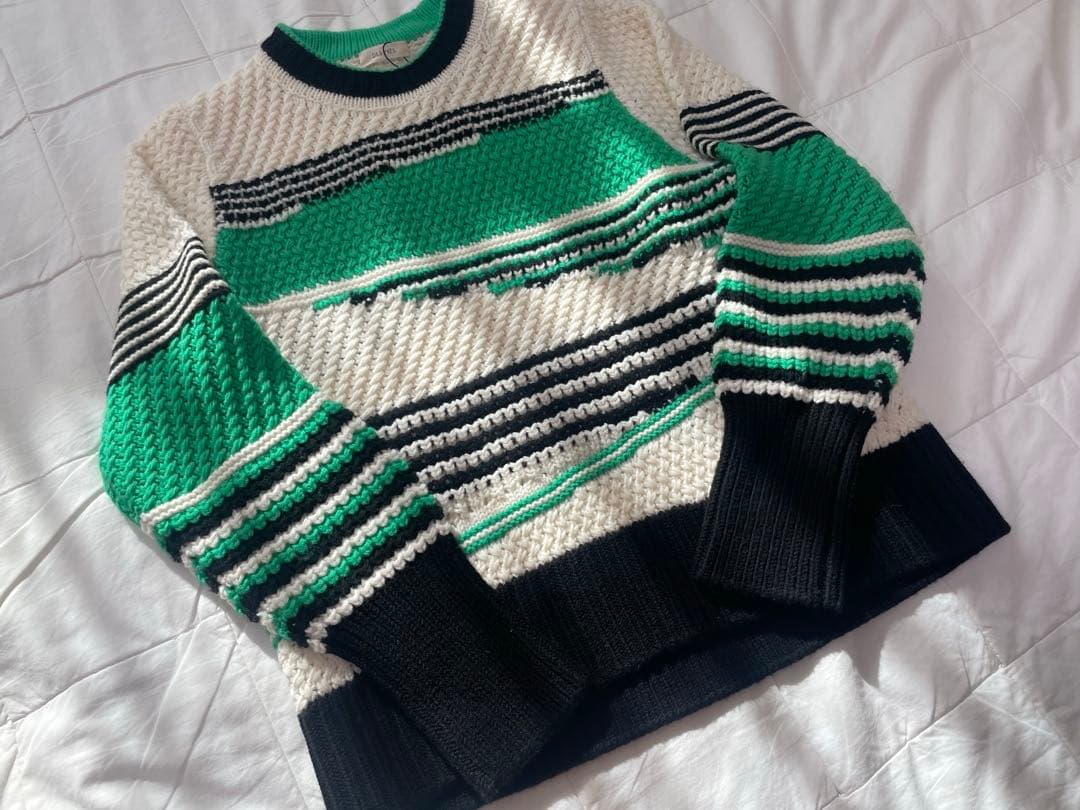 新品　デプレ　ミックスステッチ クルーネックプルオーバーニット　caban