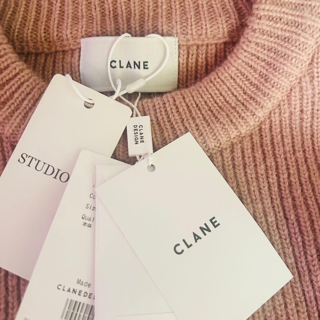 新品タグ付き CLANE クラネ スラントニットプルオーバー