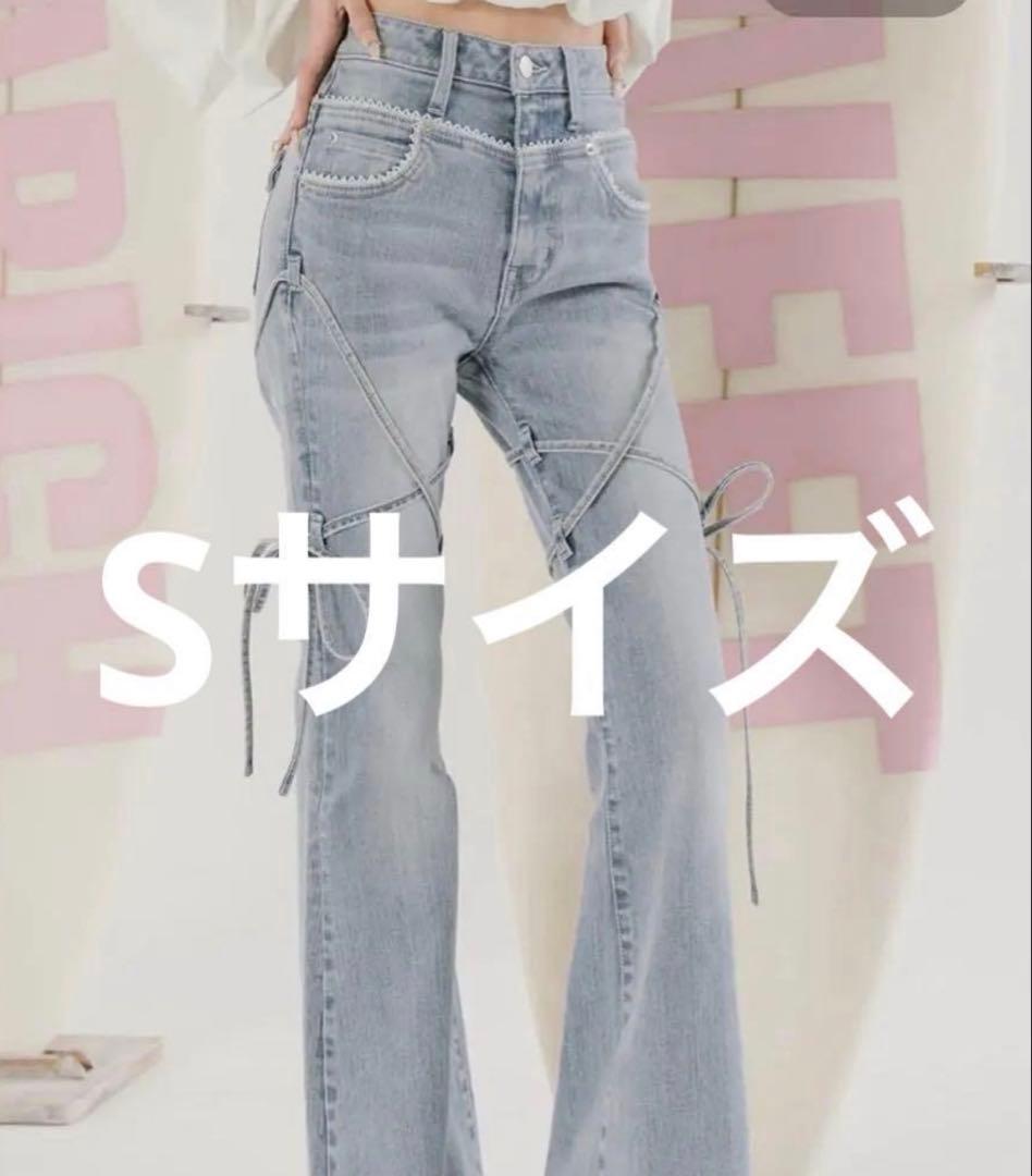 ダーリッチ Darich ピコレースハイウエストフレアデニム