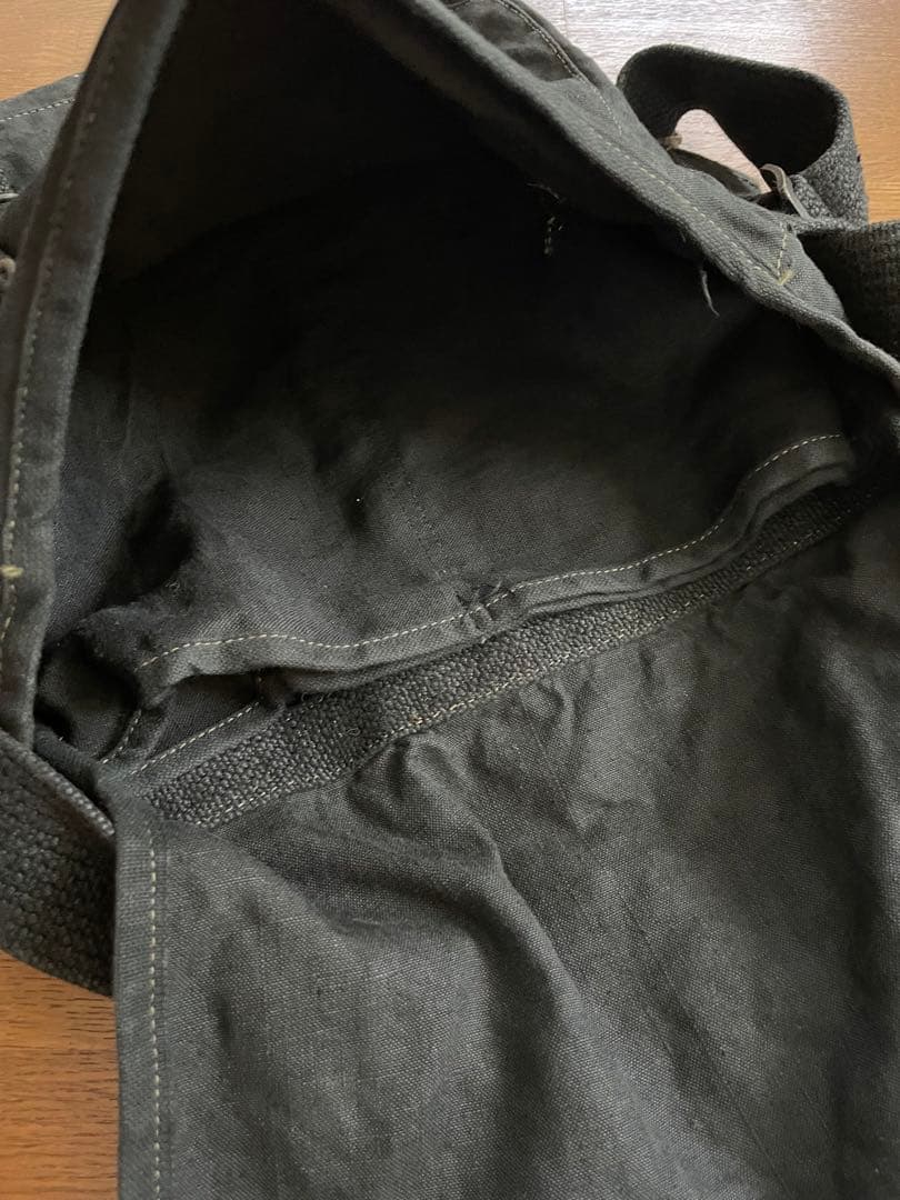 French vintage フランス軍　コットンリネン　ブレッドバック　50s