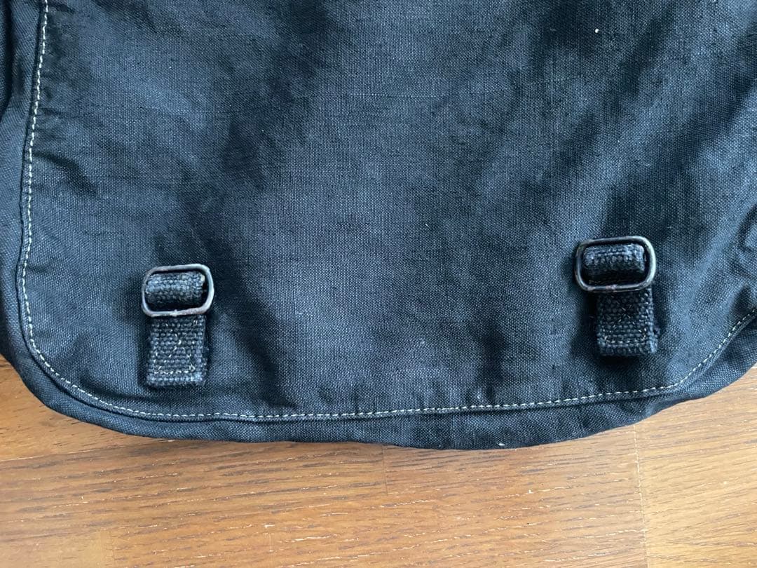 French vintage フランス軍　コットンリネン　ブレッドバック　50s