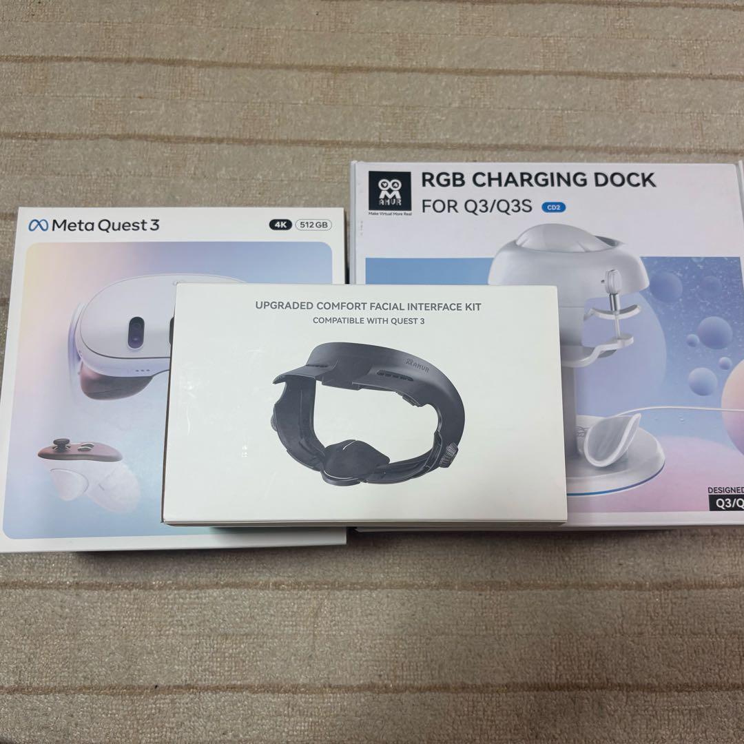  quest 3 512GB フェイスカバー&充電ドッグ