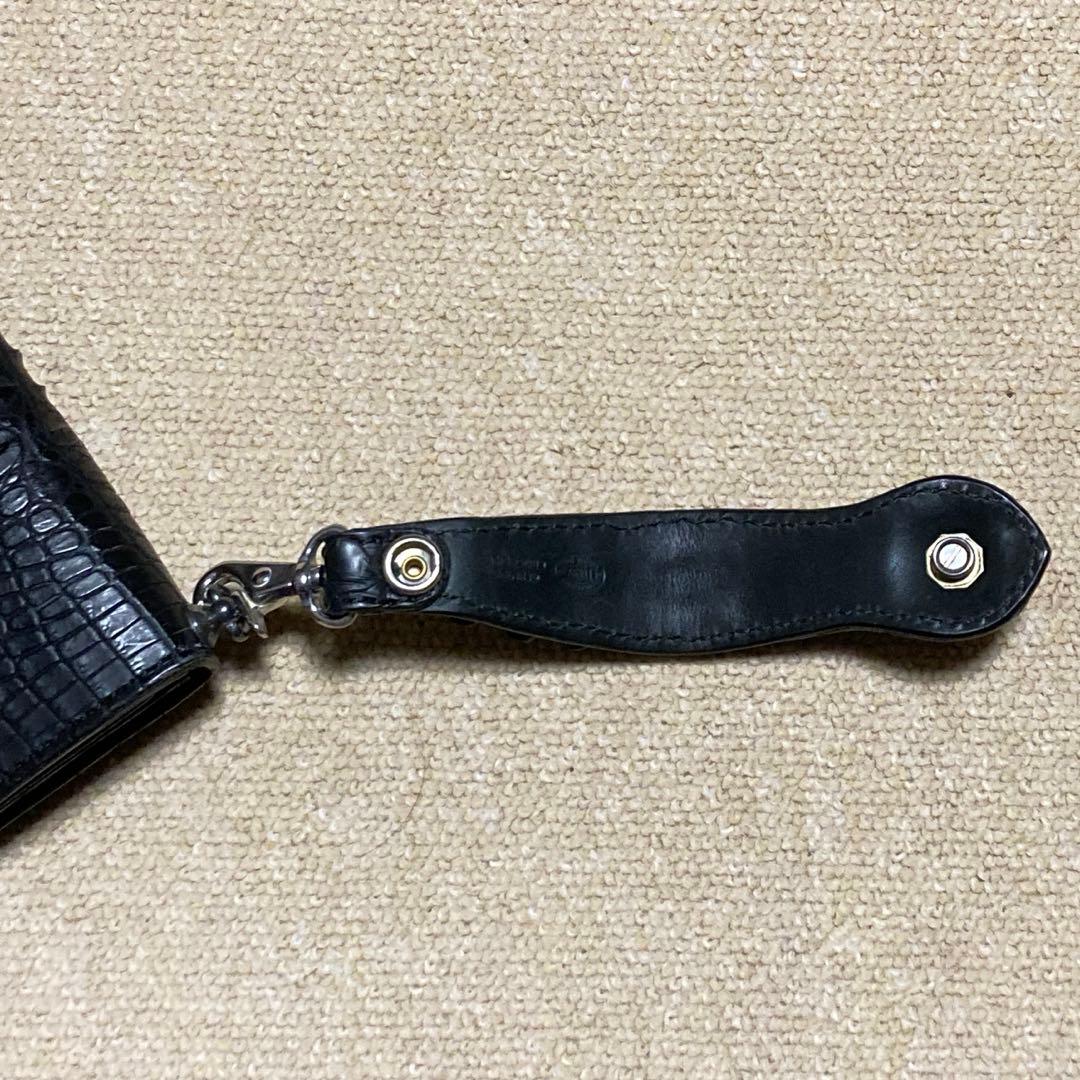 【極美品】ファニー製ライダースワレット　長財布　クロコダイル