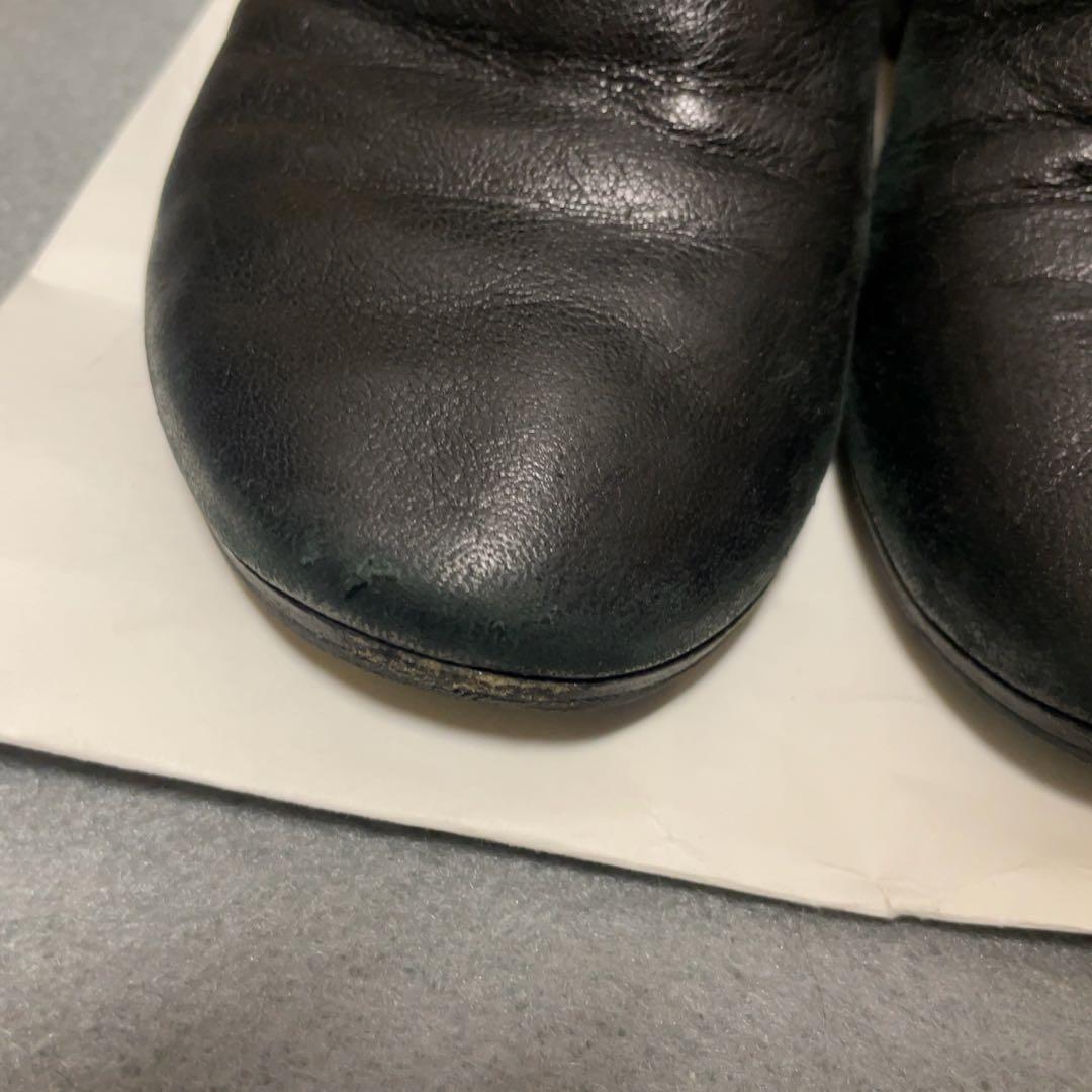 MM6 Maison Margiela ブラックレザーブーツ