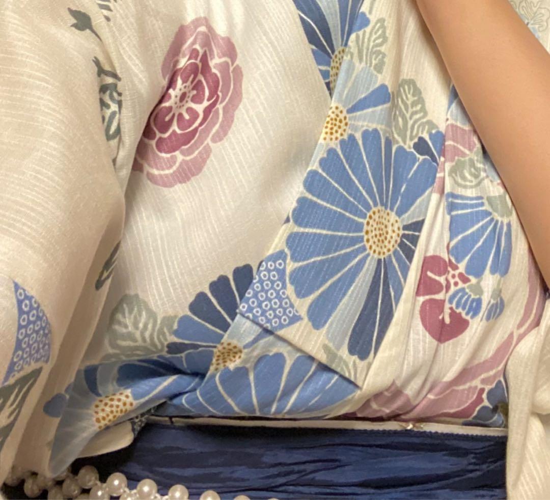 DITA 浴衣＆しわへこ帯セット　古典花柄