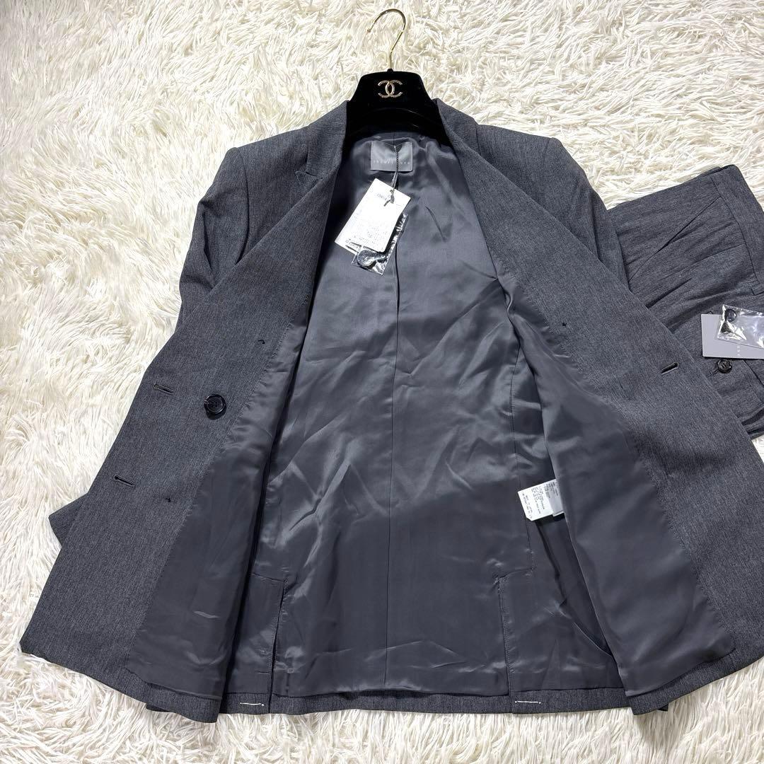 最終価格‼️新品✨セオリーリュクスパンツスーツ セットダブルテーラードJKレーヨン