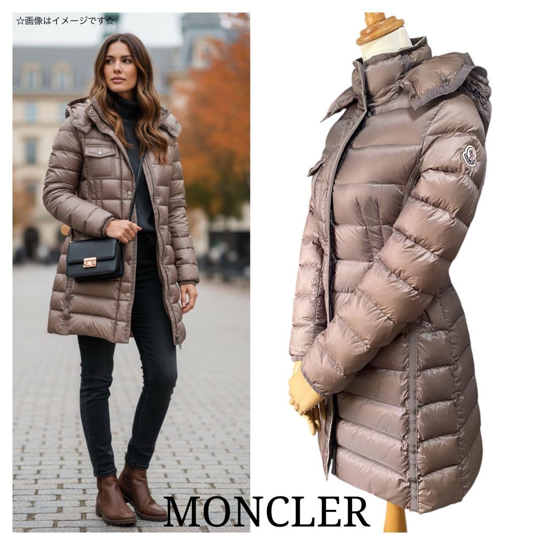 めんま＊MONCLER モンクレール＊高級エルミンヌ お洒落グレージュ