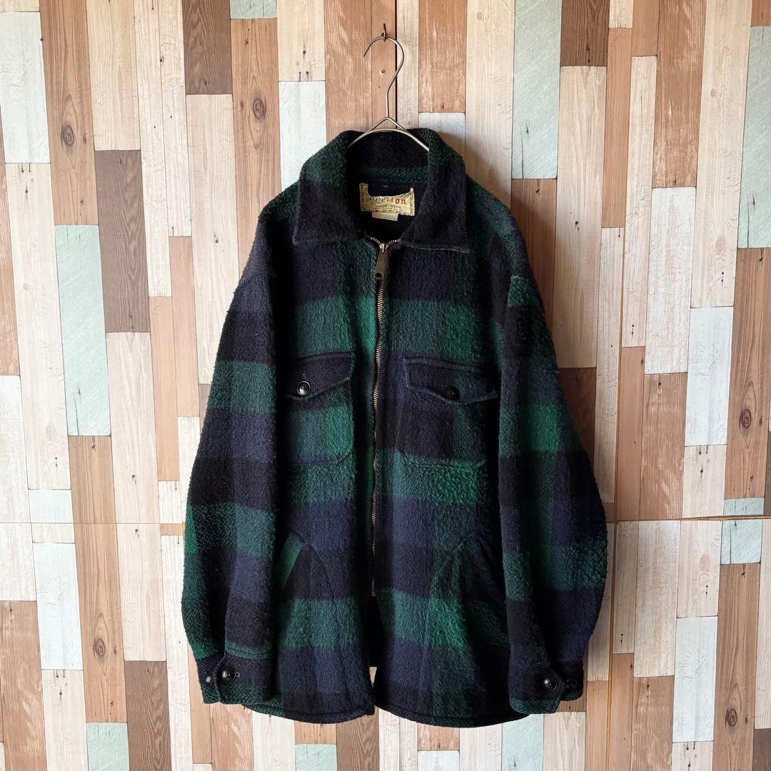 70s melton ヴィンテージ ウールスポーツジャケット TALON 短丈