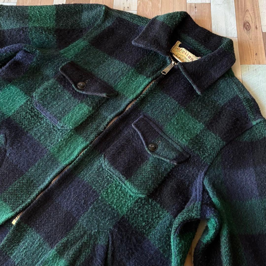 70s melton ヴィンテージ ウールスポーツジャケット TALON 短丈