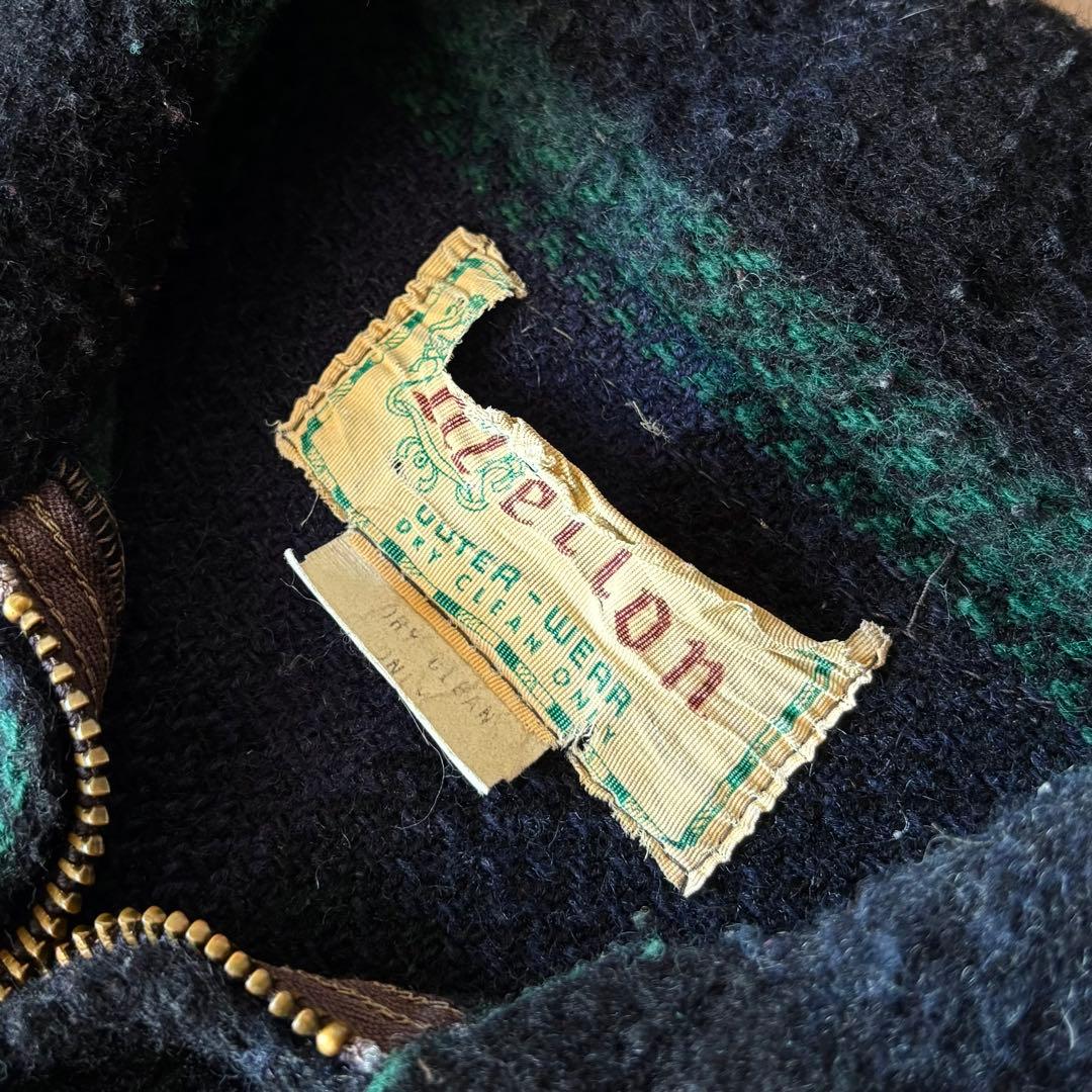 70s melton ヴィンテージ ウールスポーツジャケット TALON 短丈