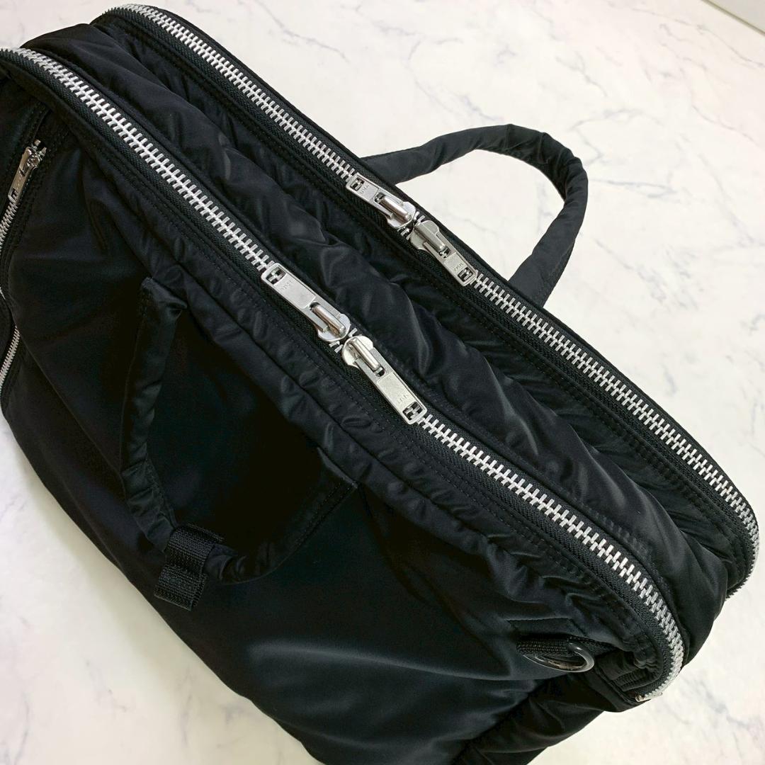 美品★ ポーター タンカー 3way ブリーフケース 2層タイプ ブラック