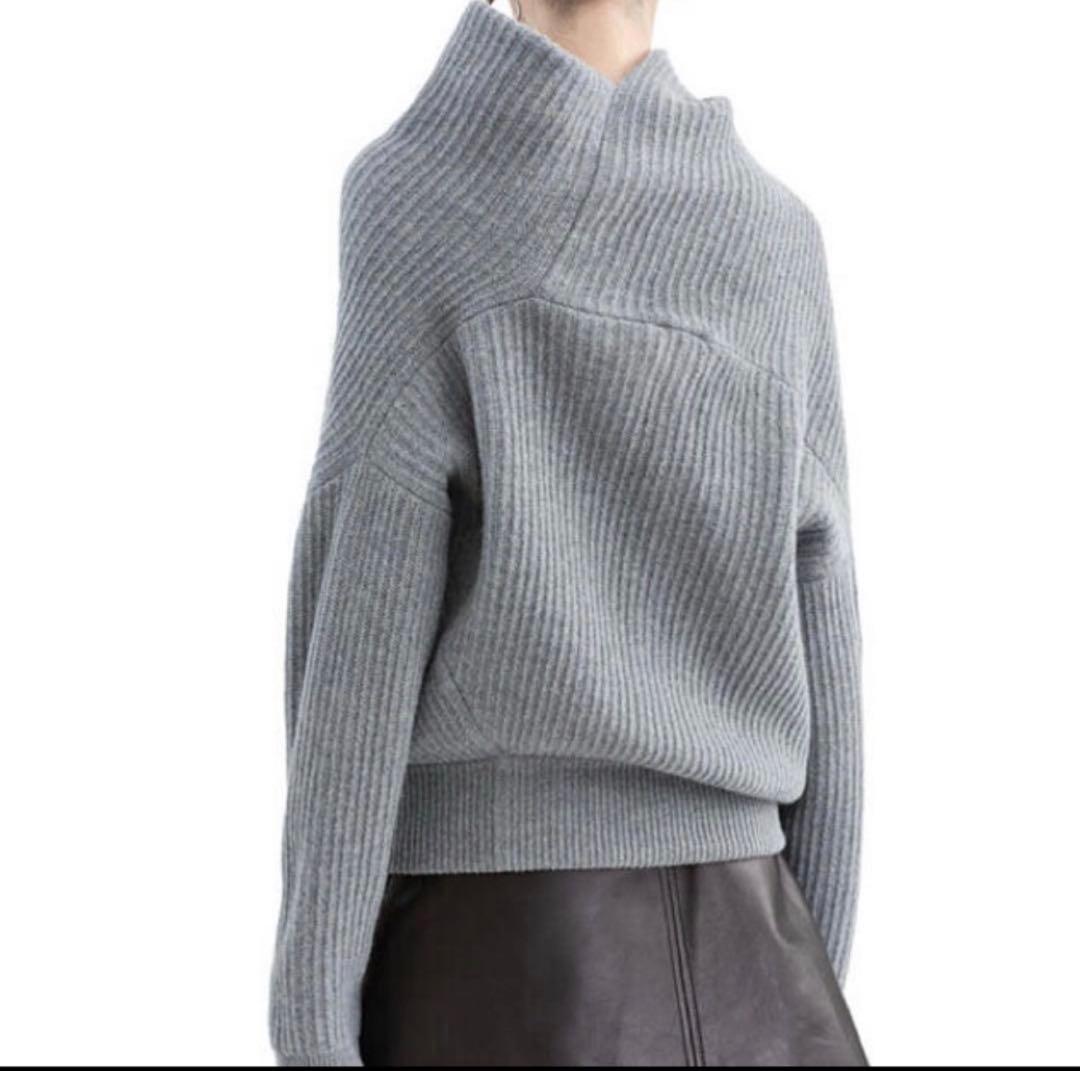【希少サイズ✨️】Acne Studios 変形リブハイネックニット グレー M