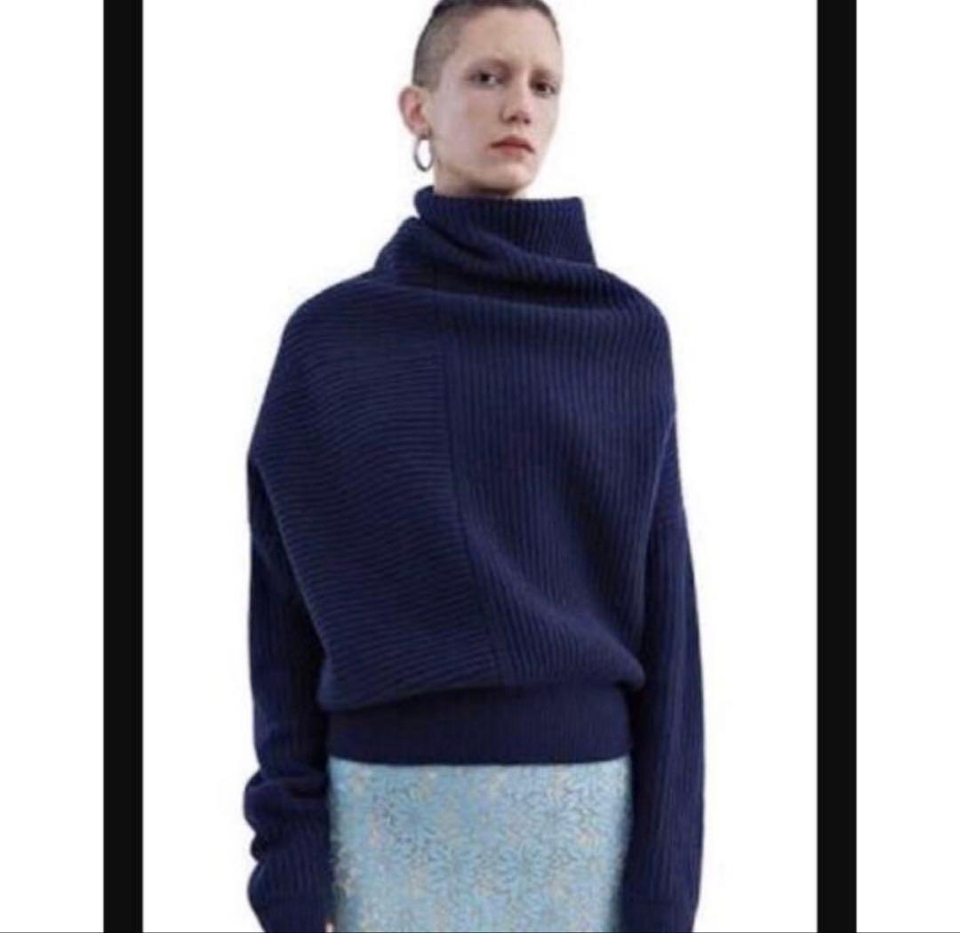 【希少サイズ✨️】Acne Studios 変形リブハイネックニット グレー M