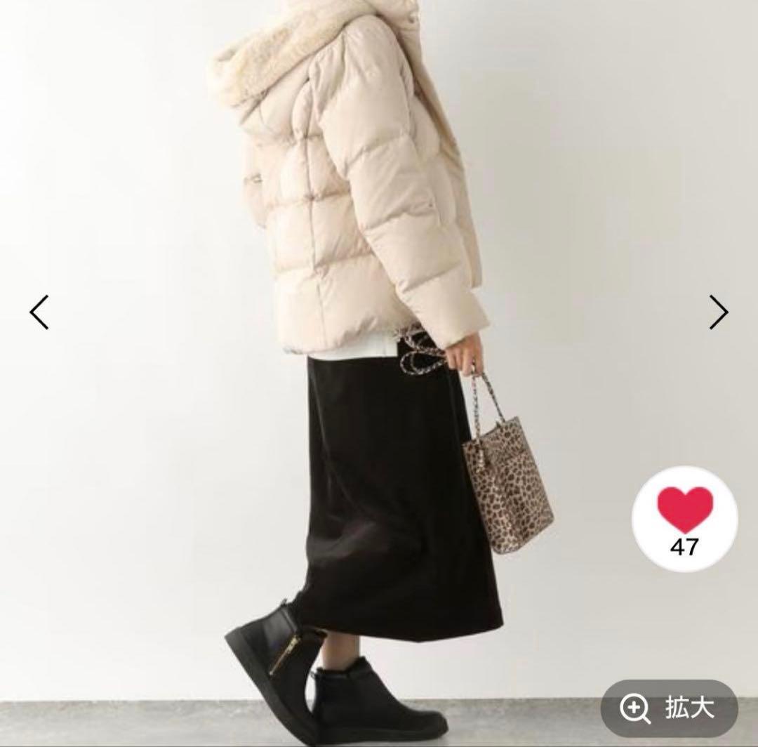 グローバルワーク撥水ダウンジャケットLアイボリー