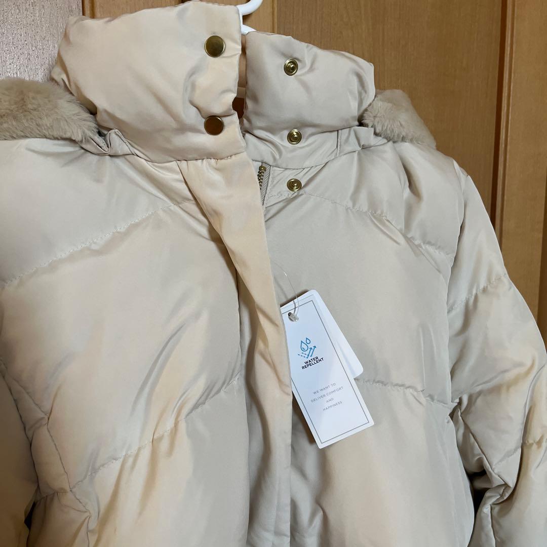 グローバルワーク撥水ダウンジャケットLアイボリー