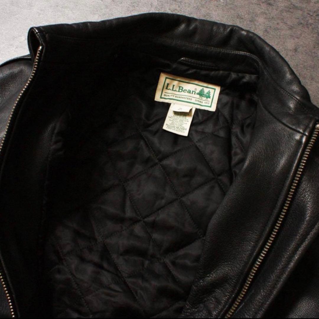 【美品】 L.L.Bean エルエルビーン レザージャケット ブラック　USA