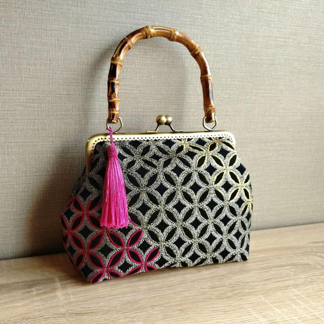 がま口バック☆西陣織帯地