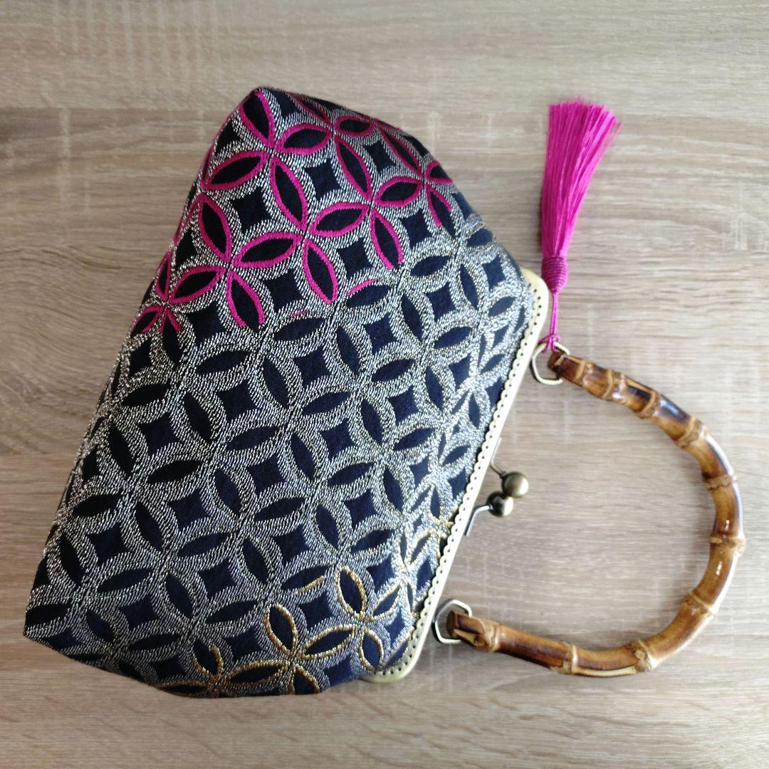 がま口バック☆西陣織帯地