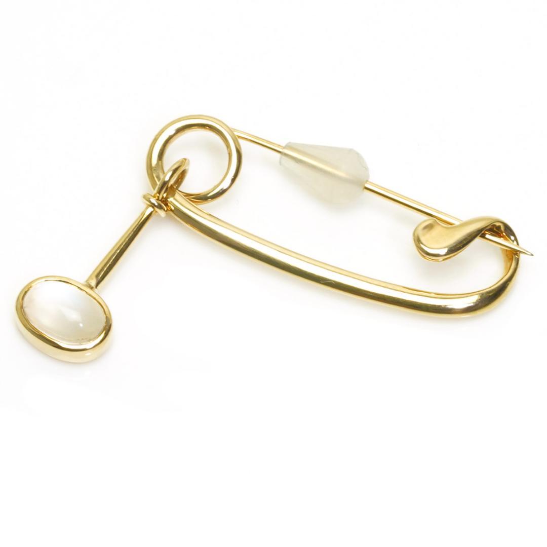 美品 ジョージジェンセン TORUN K18 ムーンストーン ブローチ 750