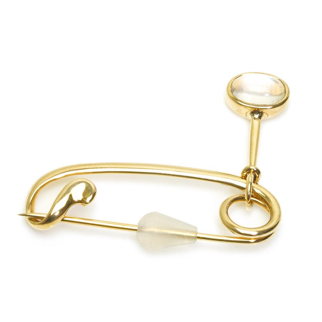 美品 ジョージジェンセン TORUN K18 ムーンストーン ブローチ 750