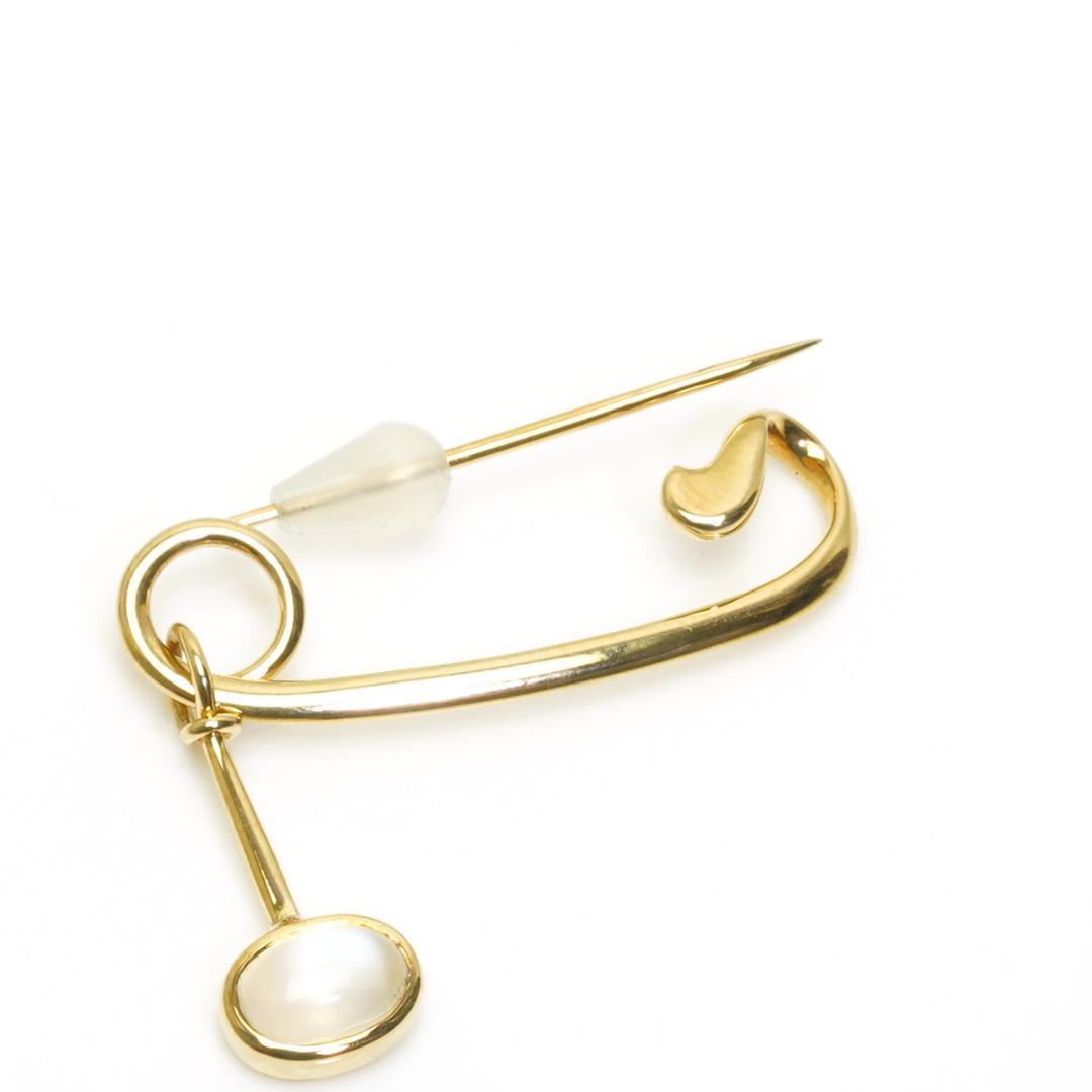 美品 ジョージジェンセン TORUN K18 ムーンストーン ブローチ 750