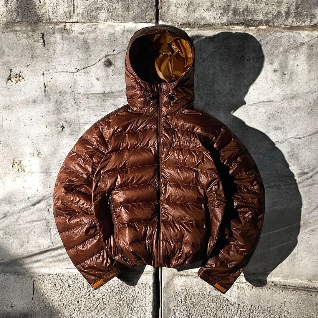 希少　コロンビア クレイターレイク　アルパインダウンパーカ　パフダウン　ブラウン