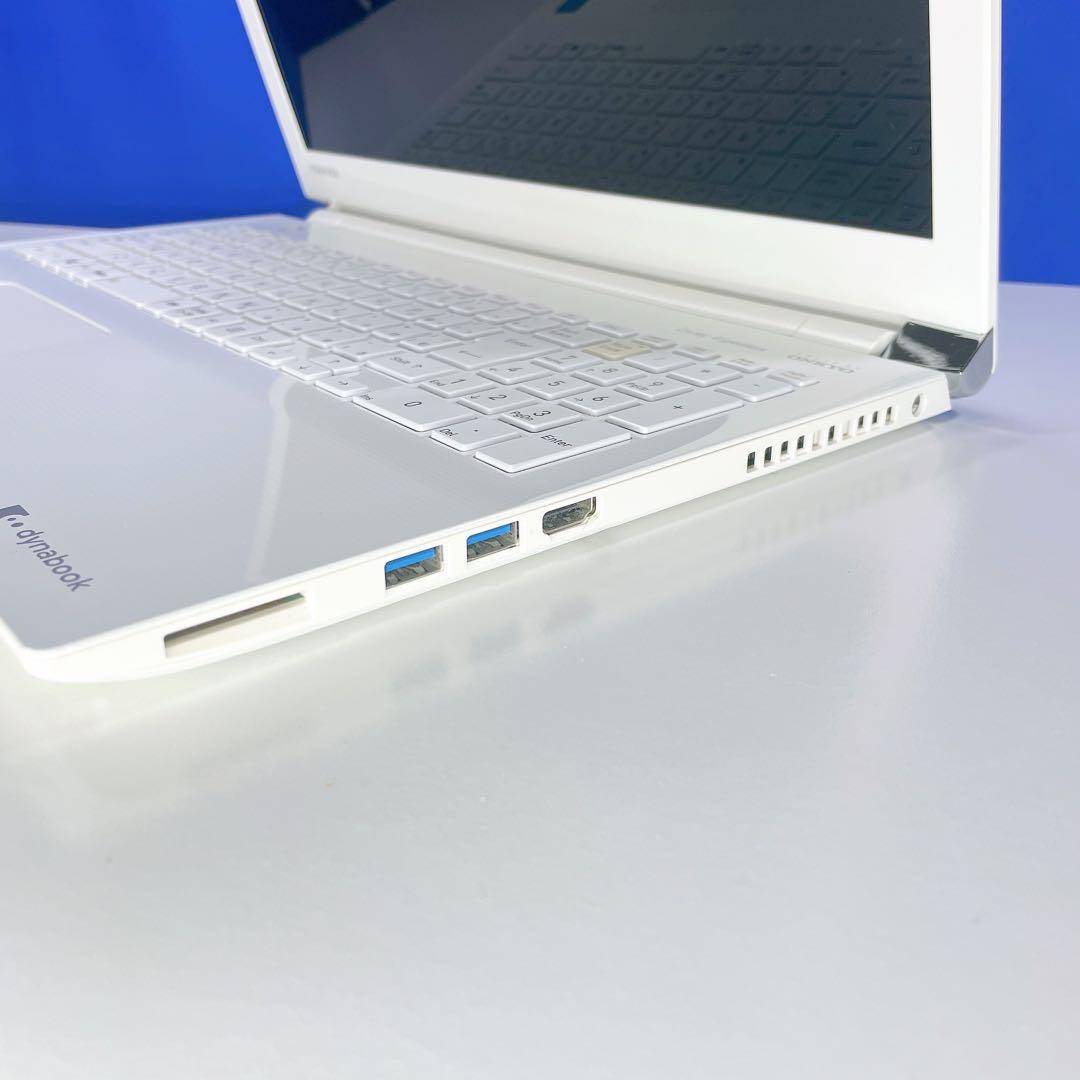 設定済✨快速SSD✨Windows11✨ホワイト✨東芝ノートパソコンカメラ薄型