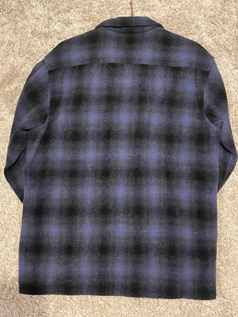 Standard California 21AW オンブレWOOL シャツブルー