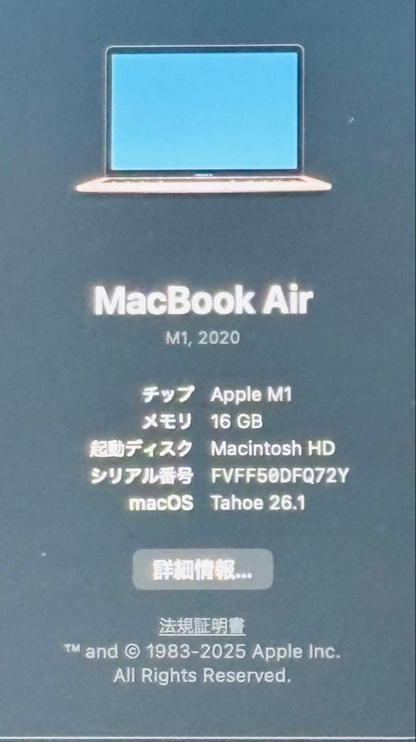 ⭐️MacBook Air M1 16GB／1TB 高性能 ローズゴールド 箱付