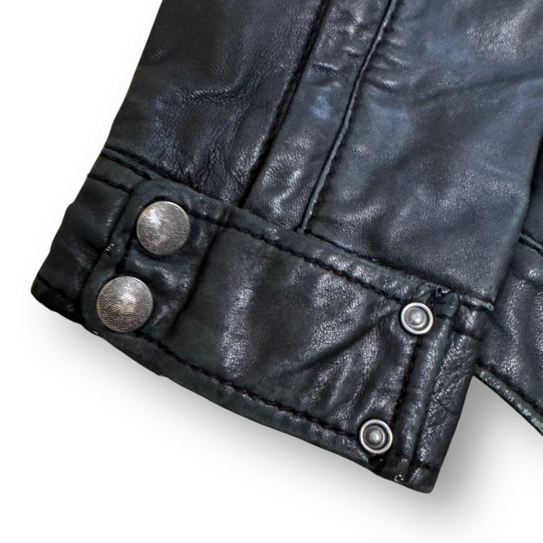 DIESEL ディーゼル　ラムスキン　レザージャケット　ライダース　メンズS〜M